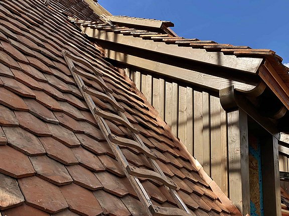 Alte Spitzbiber Dachziegel Alte Dachziegel