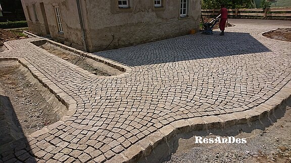Altes Pflaster - neu Verlegt Altes Granitpflaster - neu Verlegt